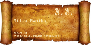 Mille Mónika névjegykártya